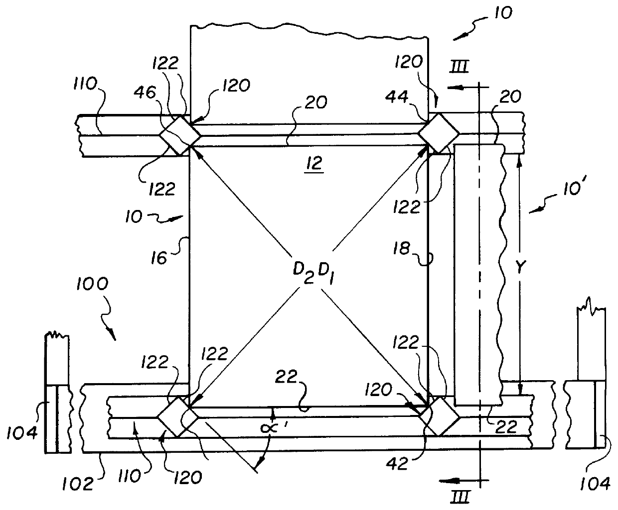 Method and support for supporting packages only at their edges during steam sterilization