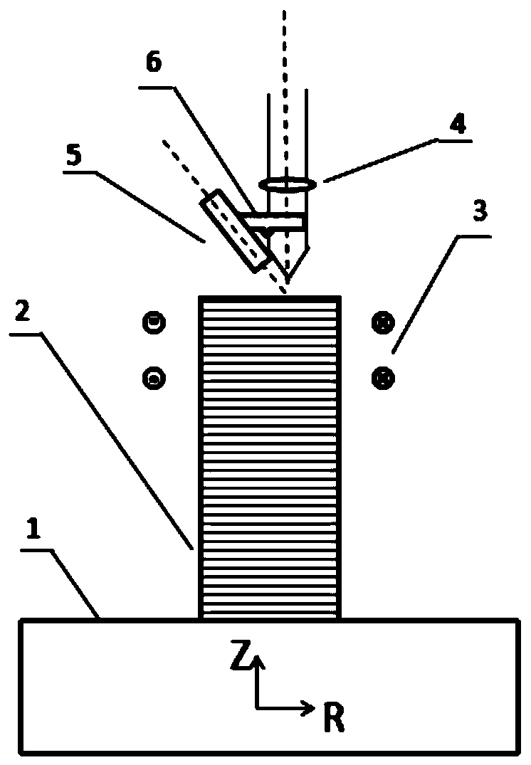 Defect detection device and detection and repair method in laser metal cladding rapid prototyping process