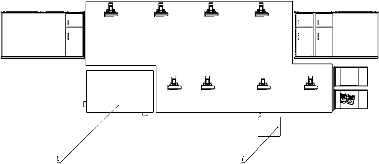 Fully-enclosed recycling and automatic disassembly production line for waste refrigerator compressors