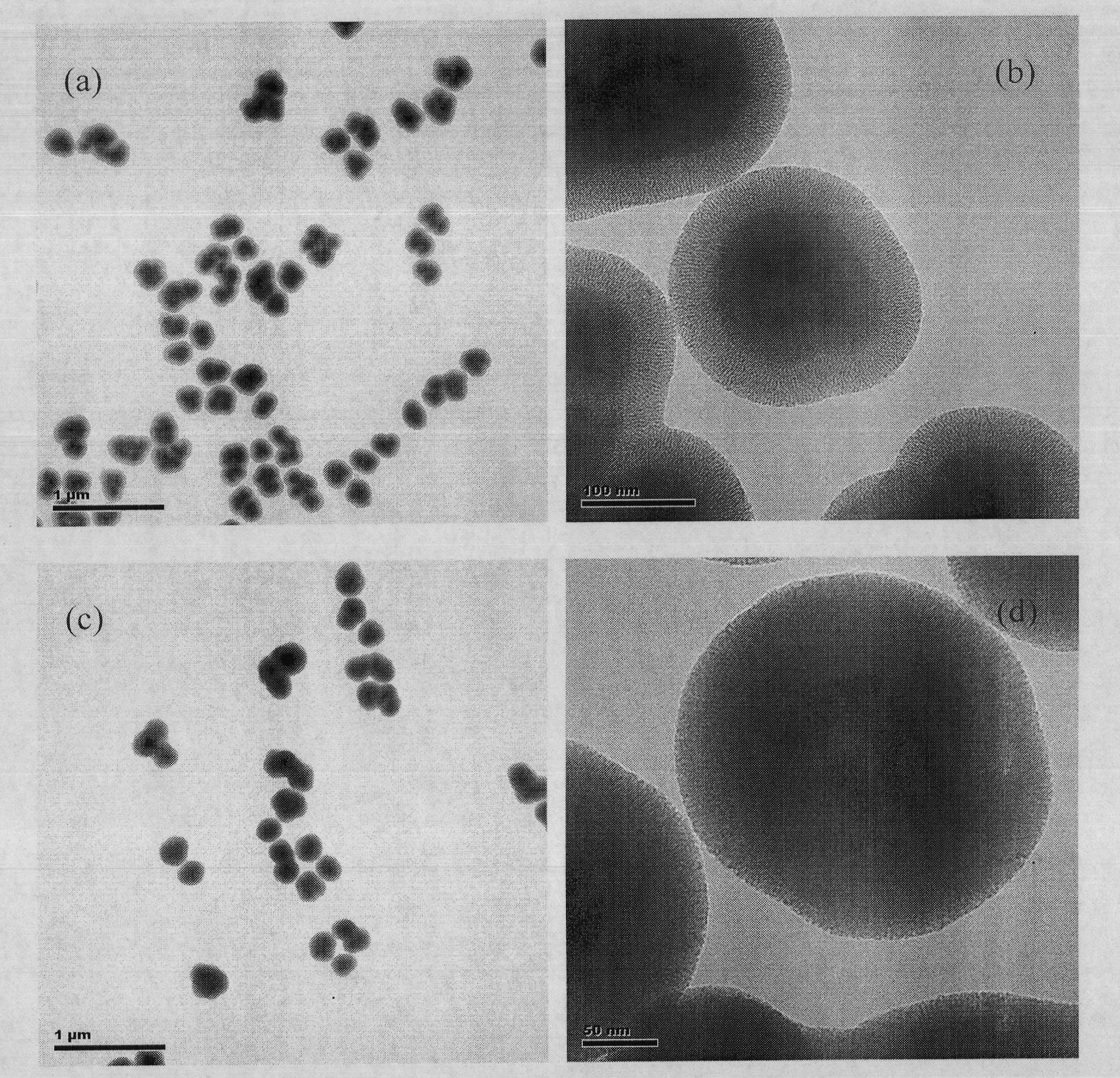 Preparation and application of high-capacity magnetic mesoporous silica gel solid phase extracting agent