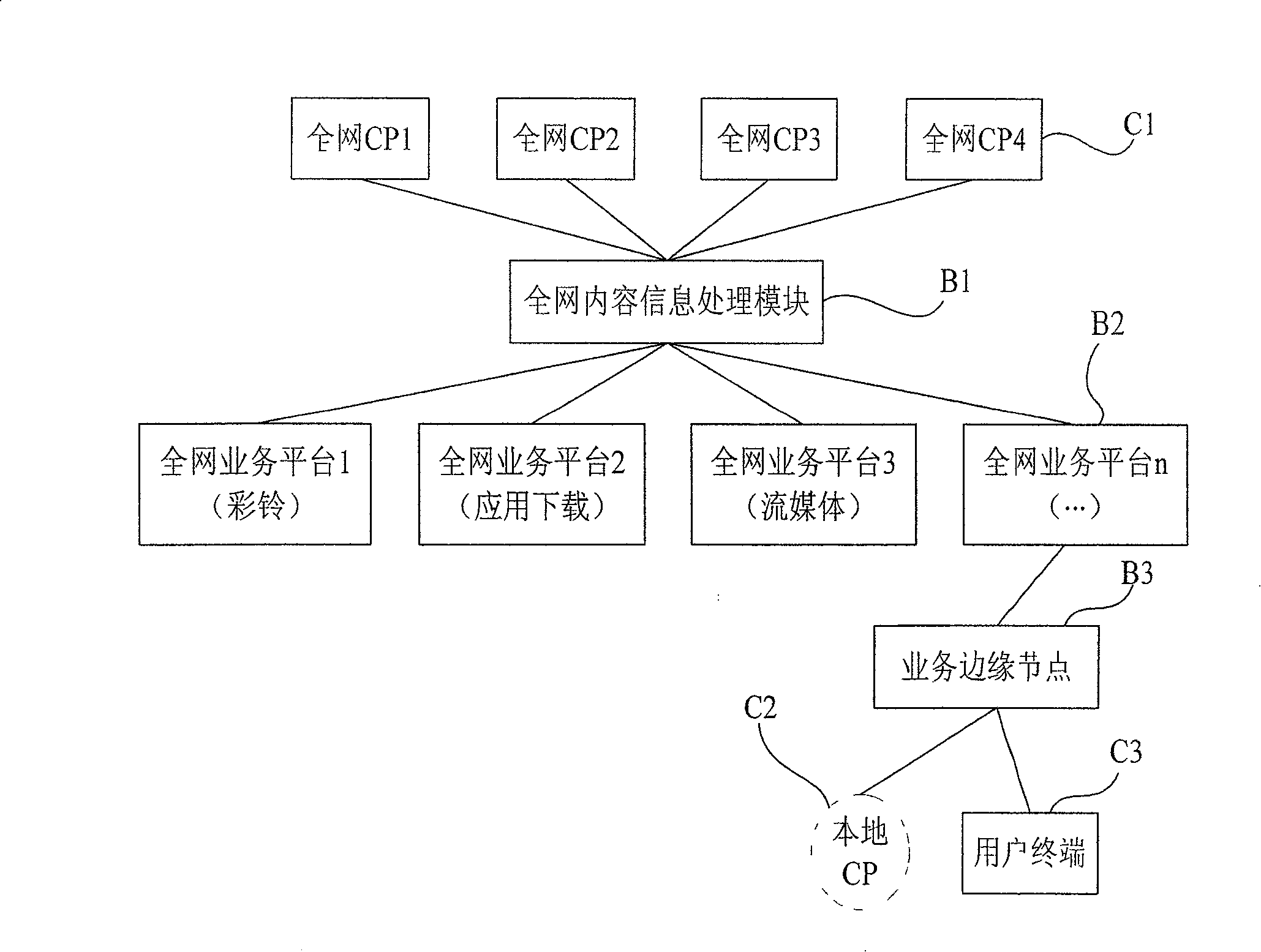 Comprehensive processing system for content message