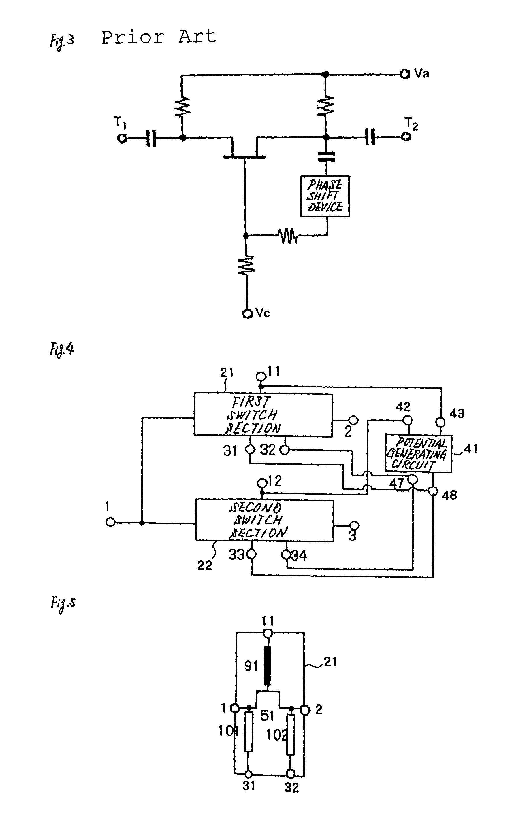 Switch circuit for high frequency signals wherein distortion of the signals are suppressed