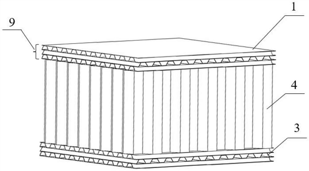 Lightweight multidirectional buffer energy-absorbing structure of stainless steel ultra-thin strip and preparation method of lightweight multidirectional buffer energy-absorbing structure