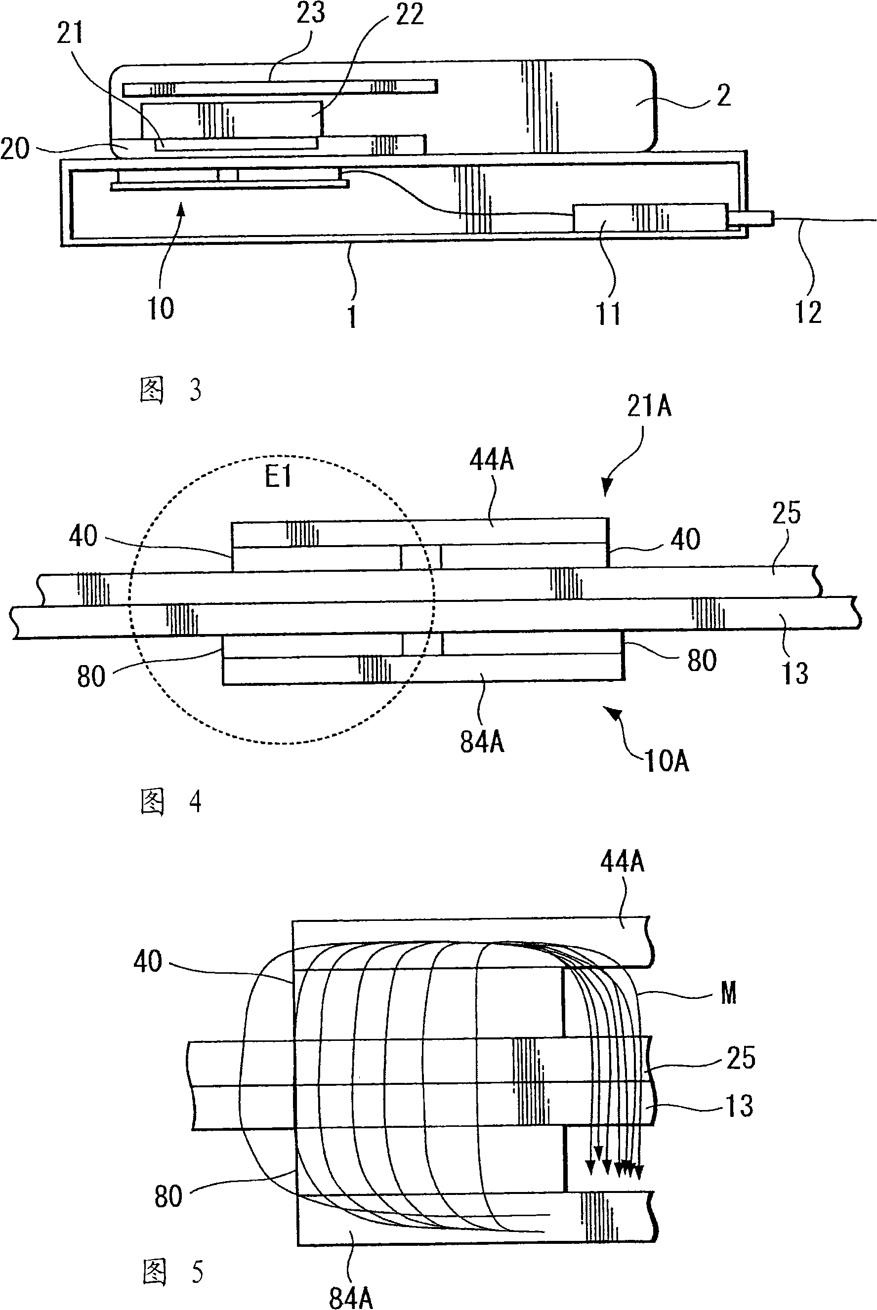 Non-contact power transmission coil, portable terminal and terminal charging device