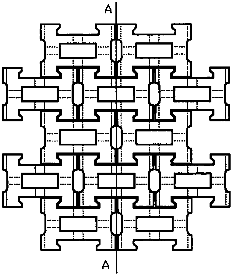 Dam wave dissipation interlocking slope protection structure