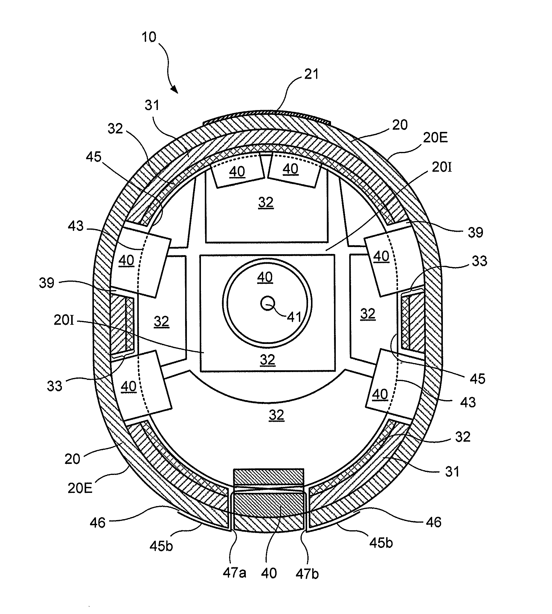 Helmet with columnar cushioning