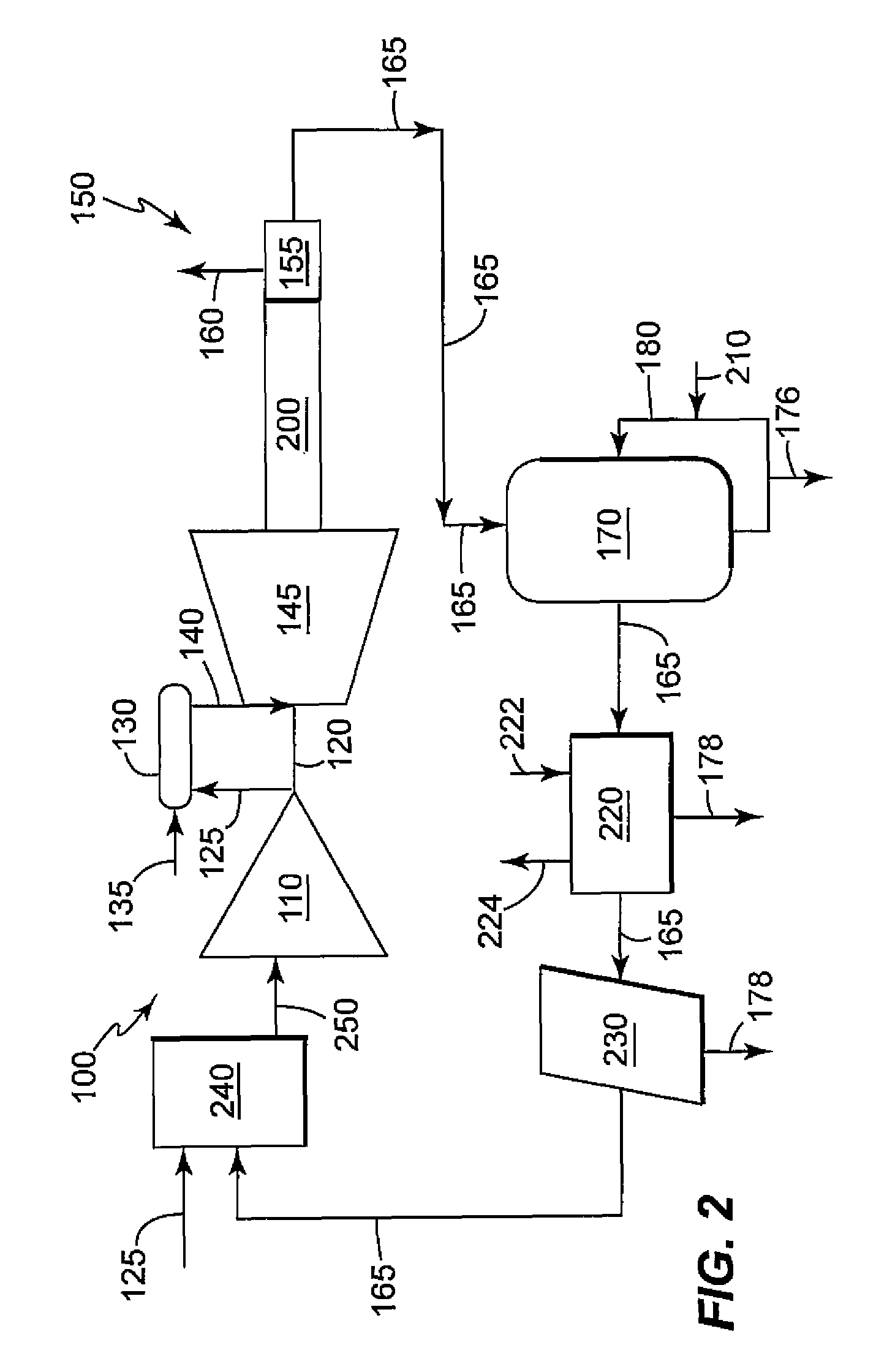 System for recirculating the exhaust of a turbomachine