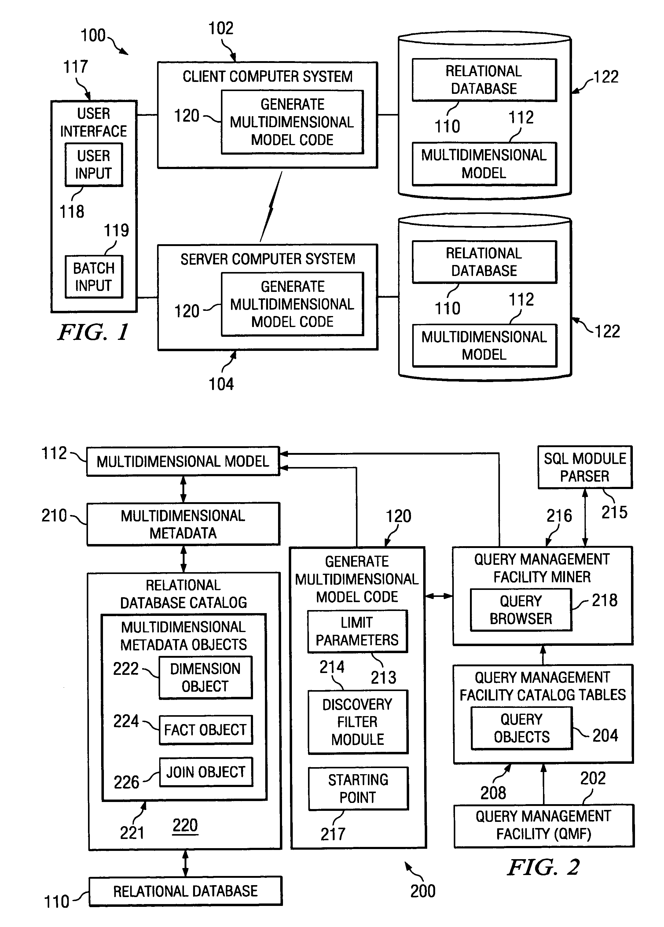 Systems, methods, and computer program products that automatically discover metadata objects and generate multidimensional models