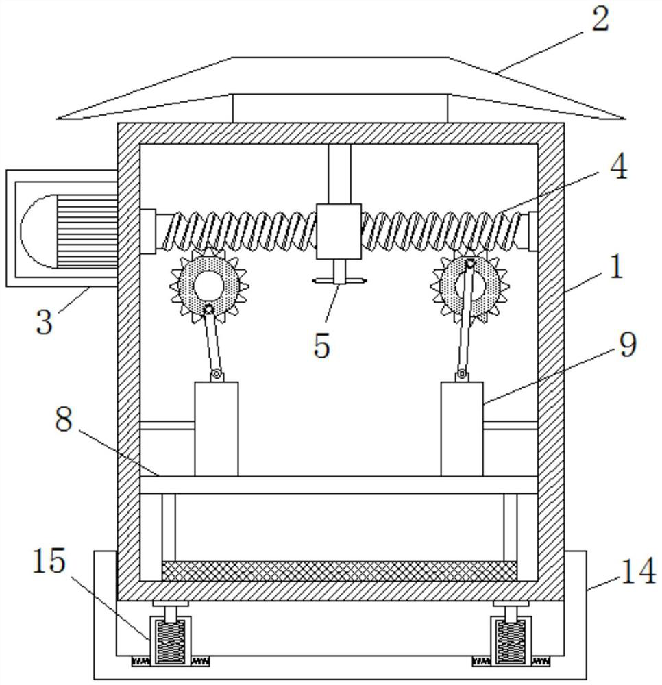 Device for accelerating air flow in mechanical equipment control cabinet for heat dissipation