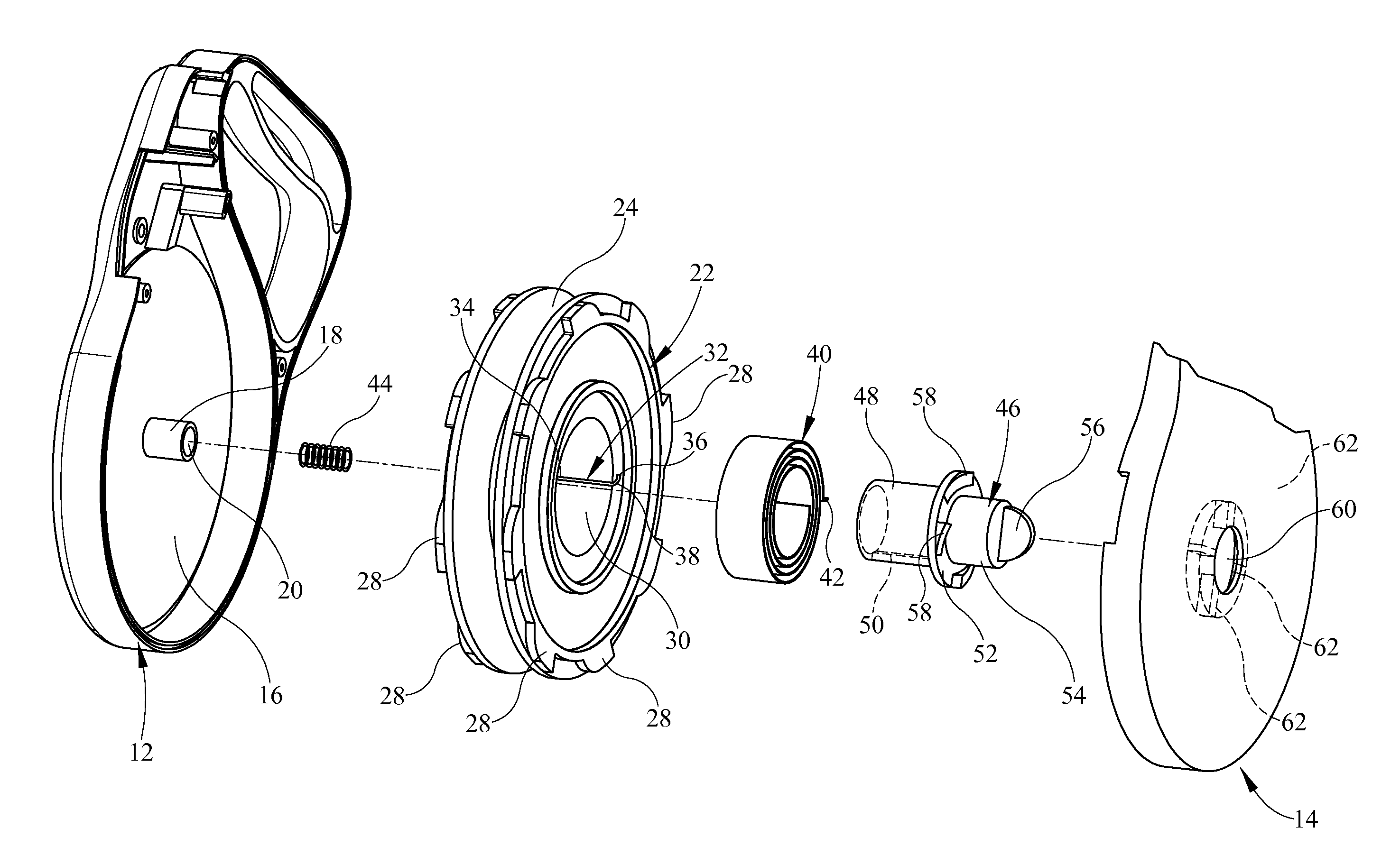 Retractable leash with gradual braking