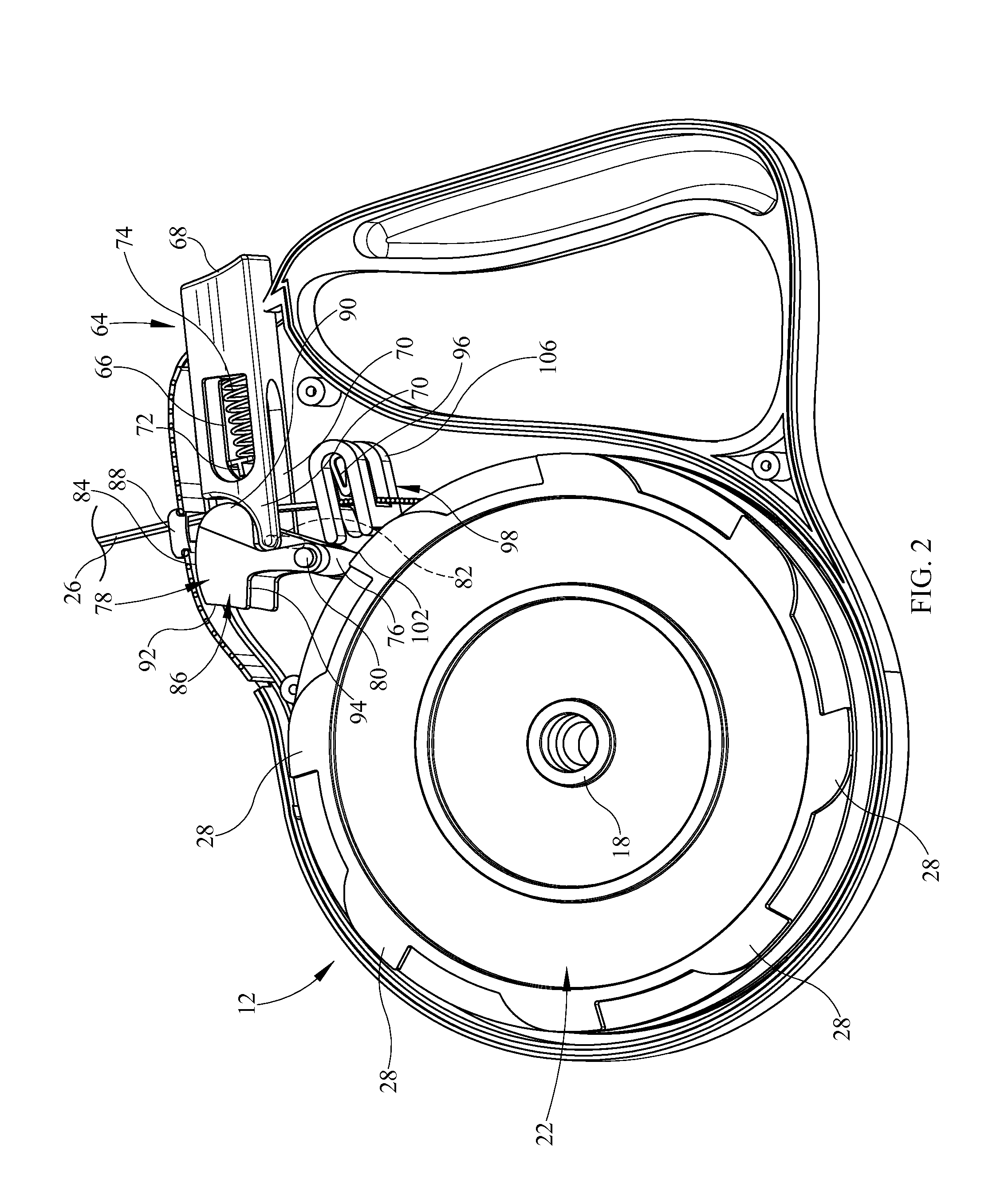 Retractable leash with gradual braking