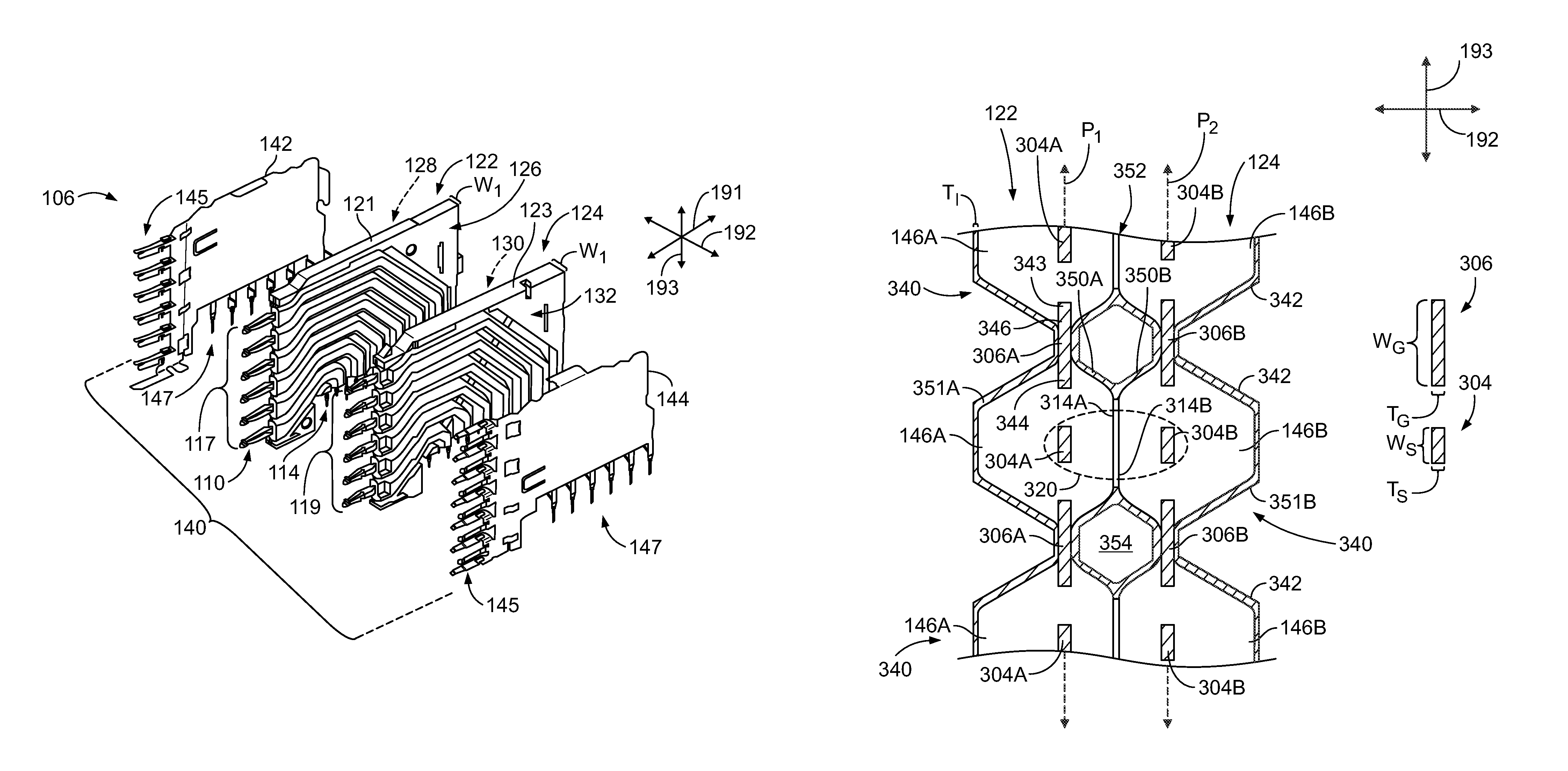 Electrical connector having shielded differential pairs