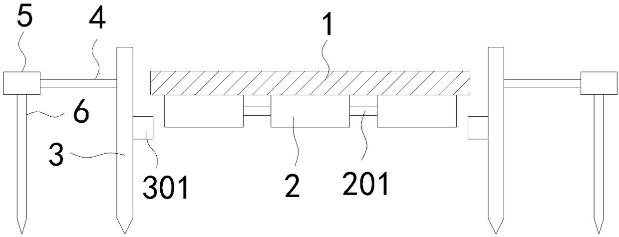 Garden landscape floating bridge and construction method thereof