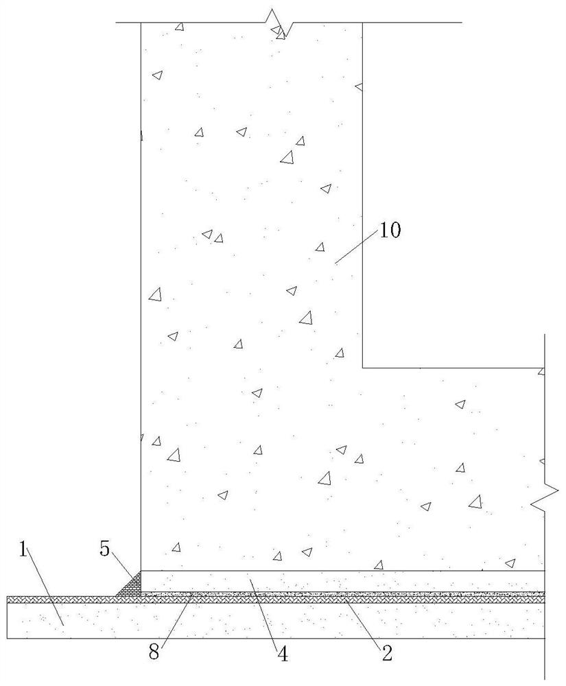 Waterproof construction method for external corner of bottom plate of urban underground comprehensive pipe gallery