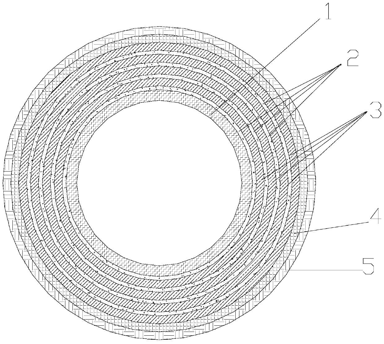 A carbon silicone high-pressure steel wire braided rubber hose for oil wells