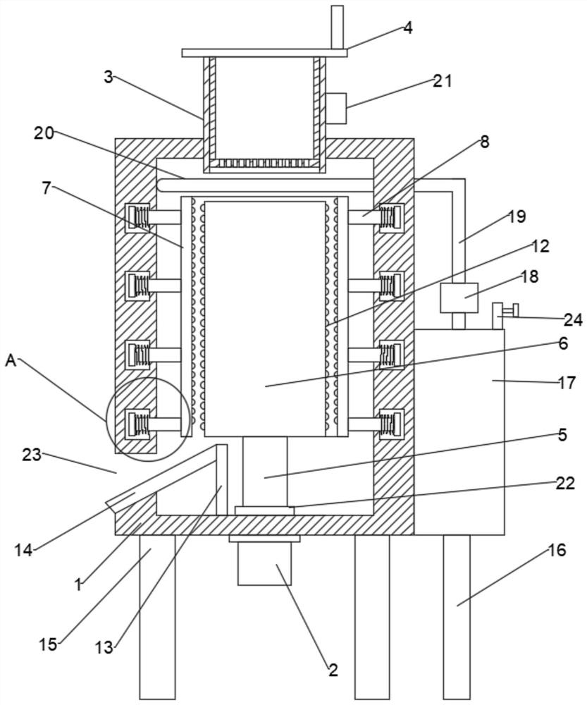 Polishing device for rice processing