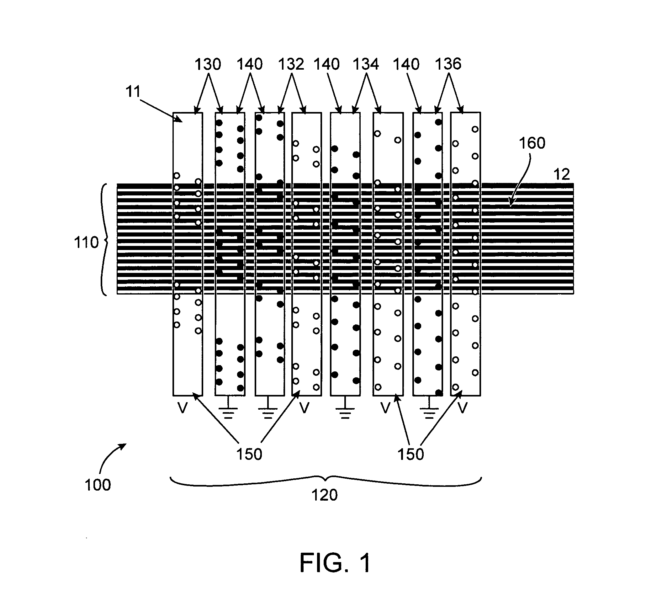 System and method based on field-effect transistors for addressing nanometer-scale devices