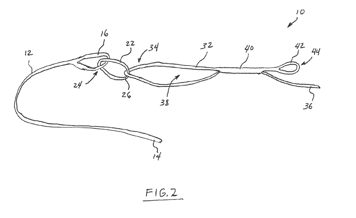 Self-cinching suture construct apparatus