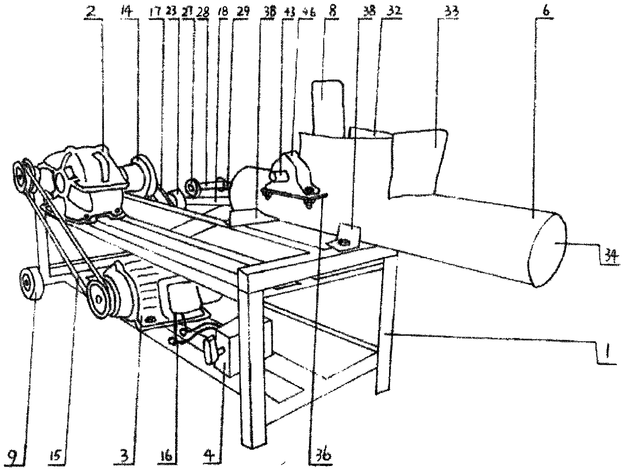 A pure long straw bagging machine used for edible fungus cultivation