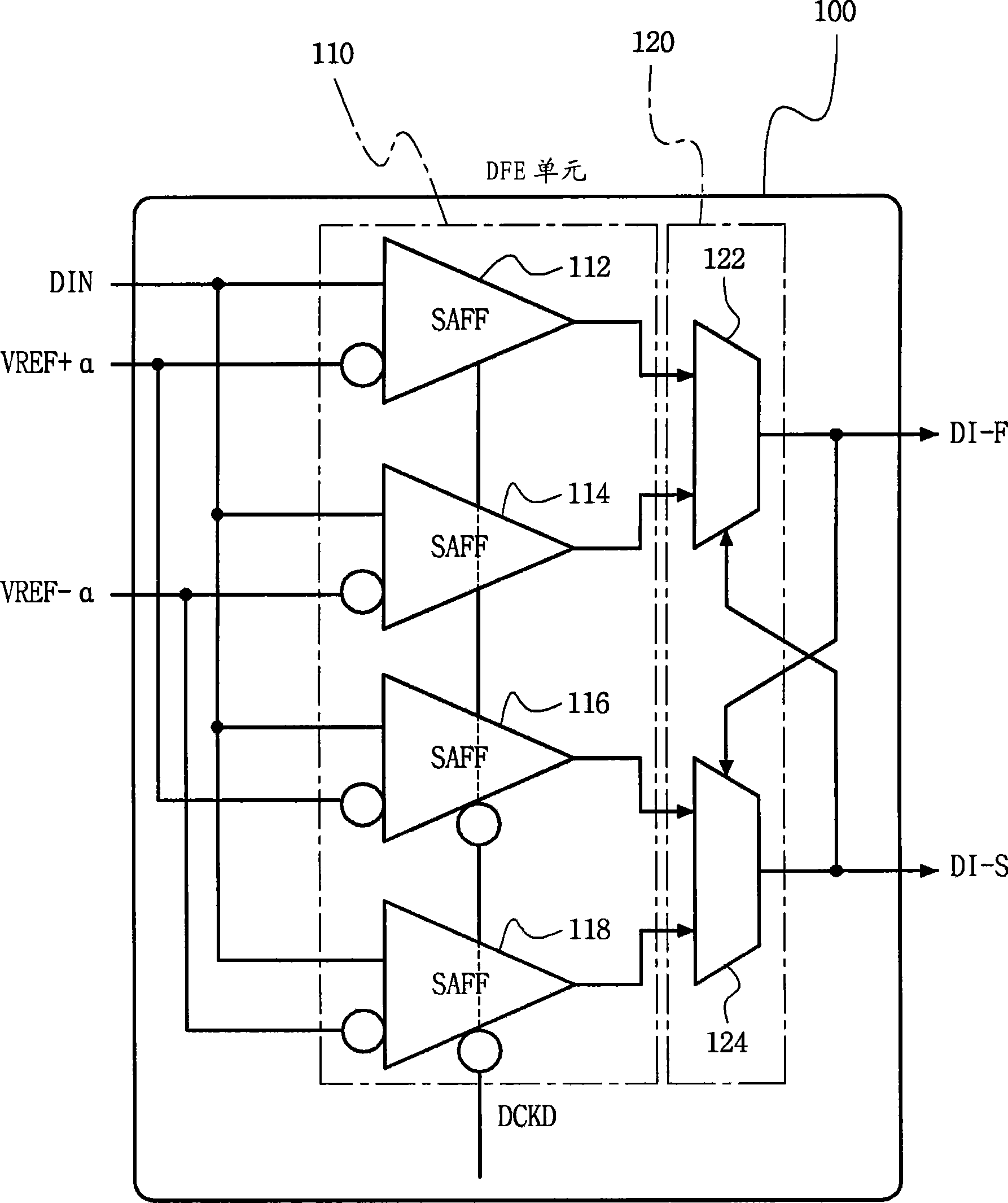 Decision feedback equalizer of semiconductor storage device and initialization method thereof