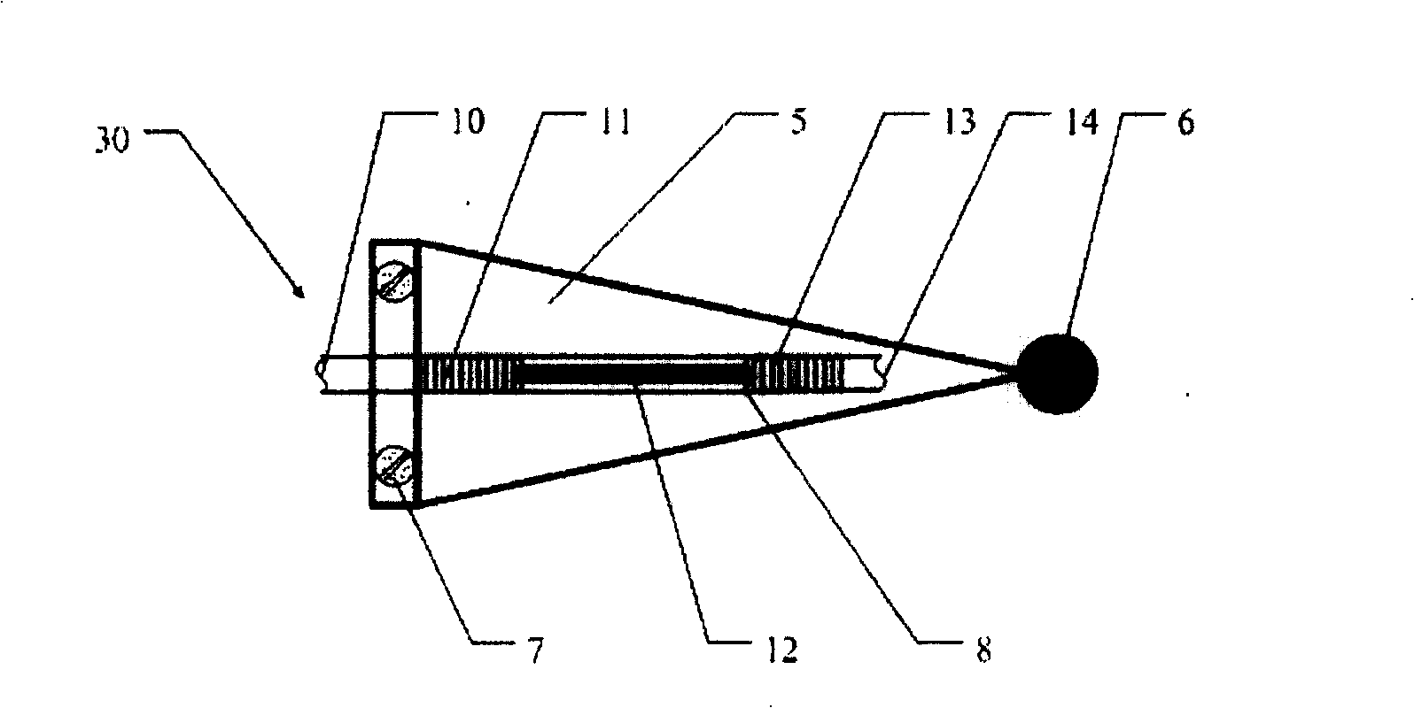 Optical fibre acceleration sensor based on ultra- short cavity optical fibre laser