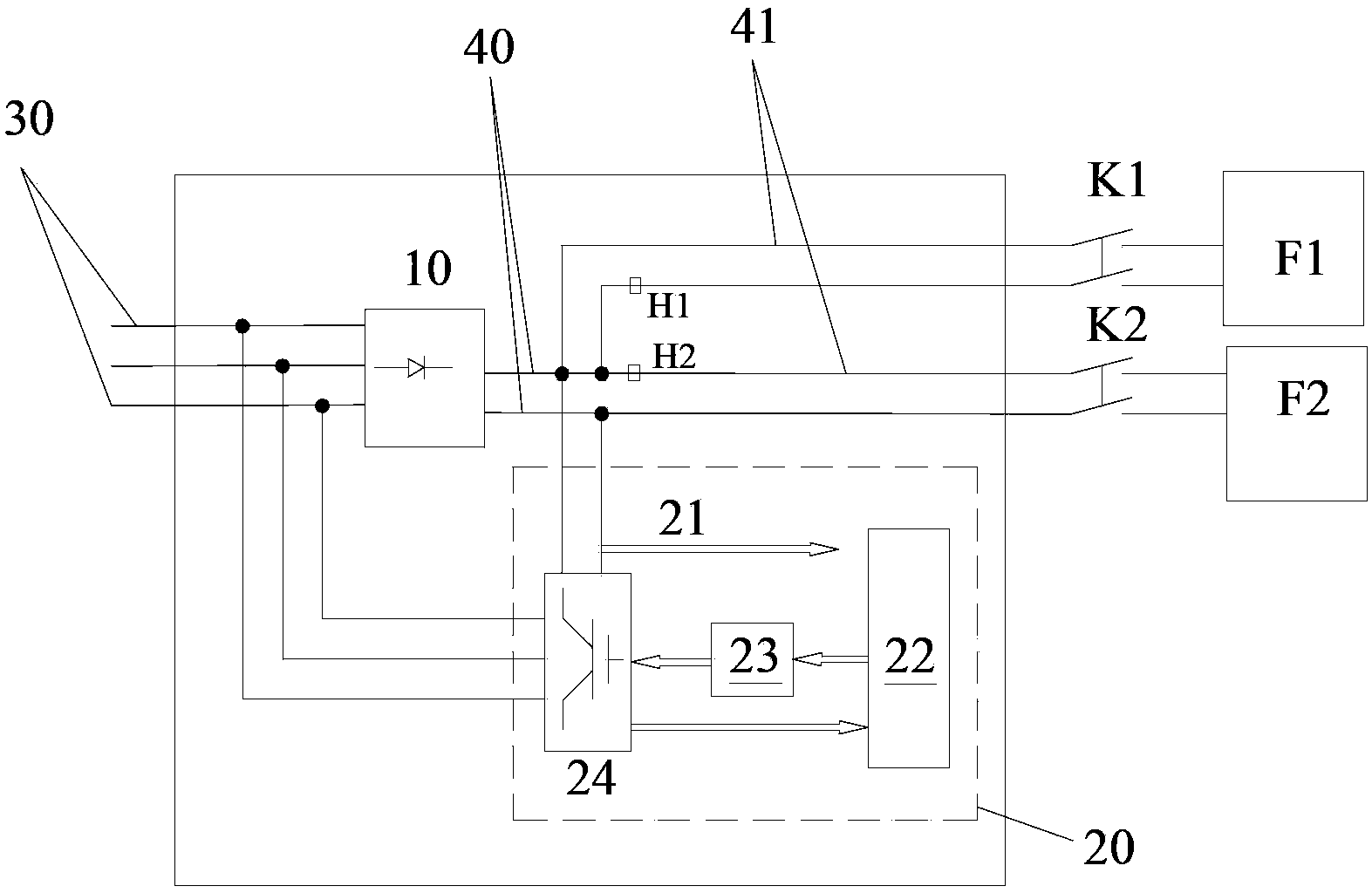 Rectified feedback circuit