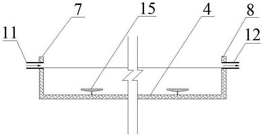 Sloping bottom type subsurface flow constructed wetland combined system