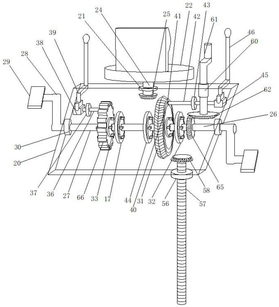 Architectural ornament ladder with variable gears and adjustable angle and height and capable of moving leftwards and rightwards