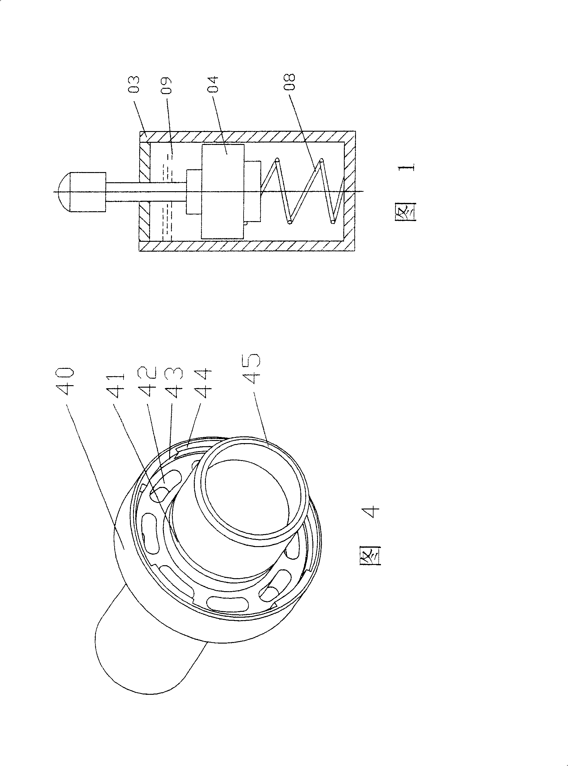 Gradual damping oil buffer