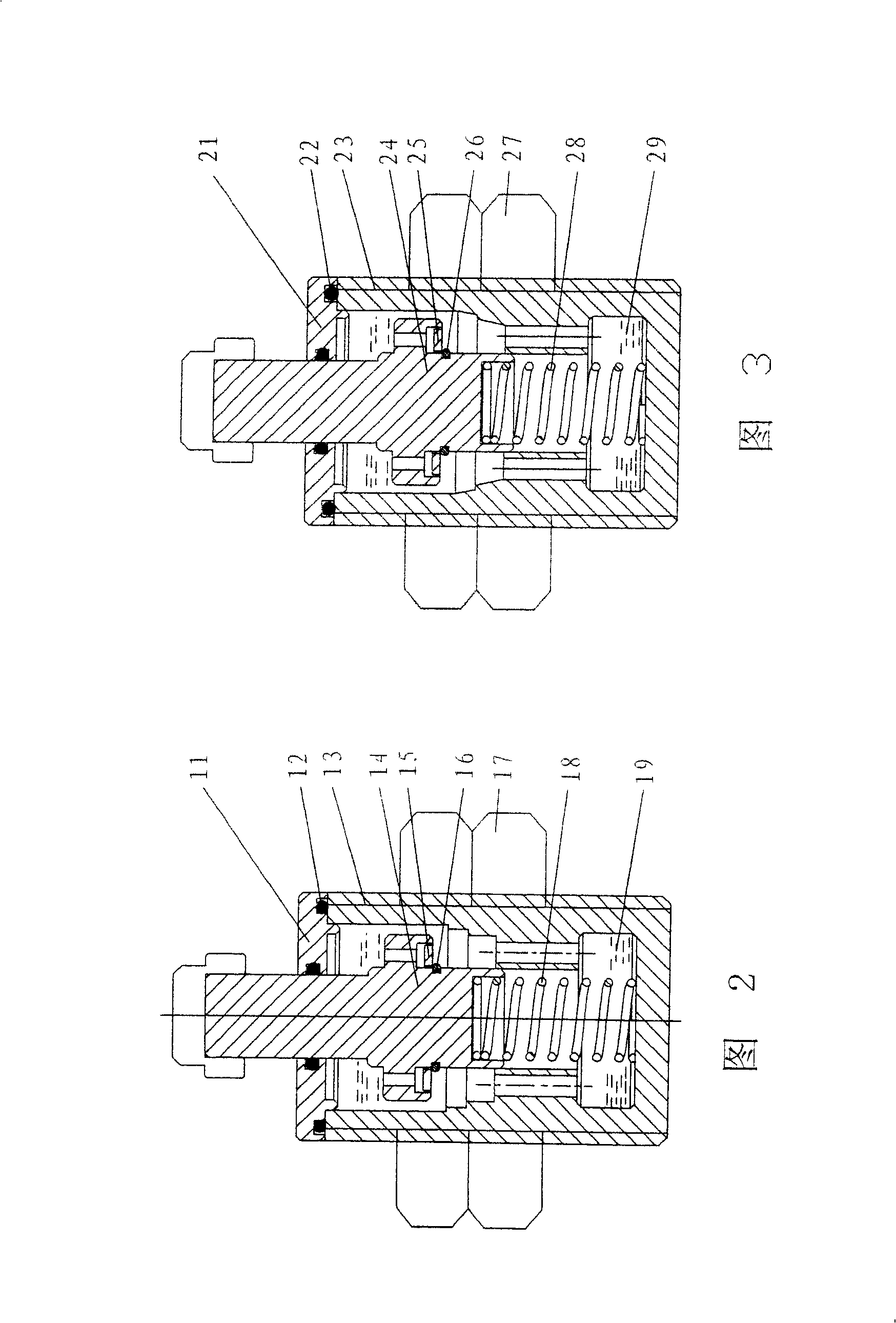 Gradual damping oil buffer