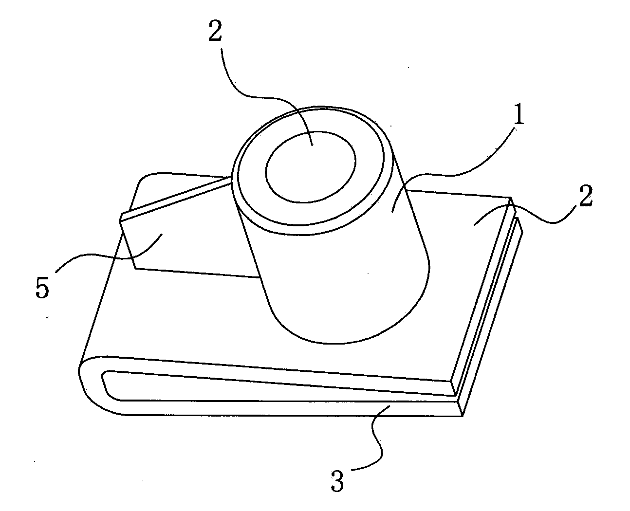 Elastic piece nut with circular truncated cone