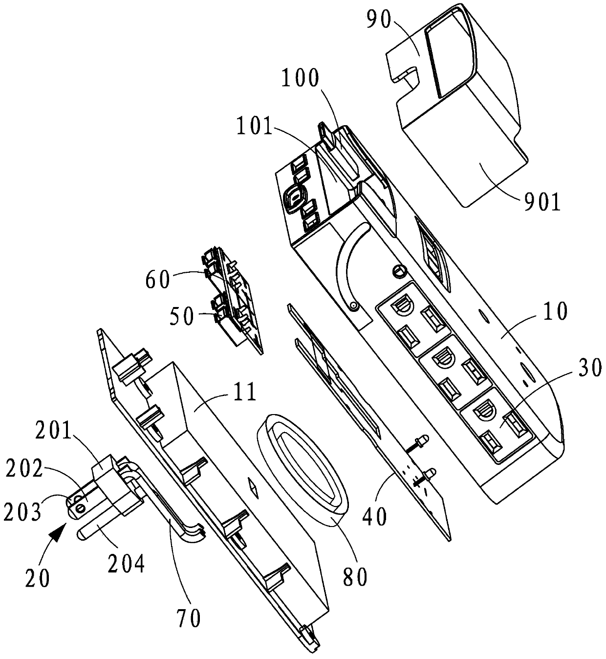 Universal international multi-functional environment-friendly extension power supply connecting device