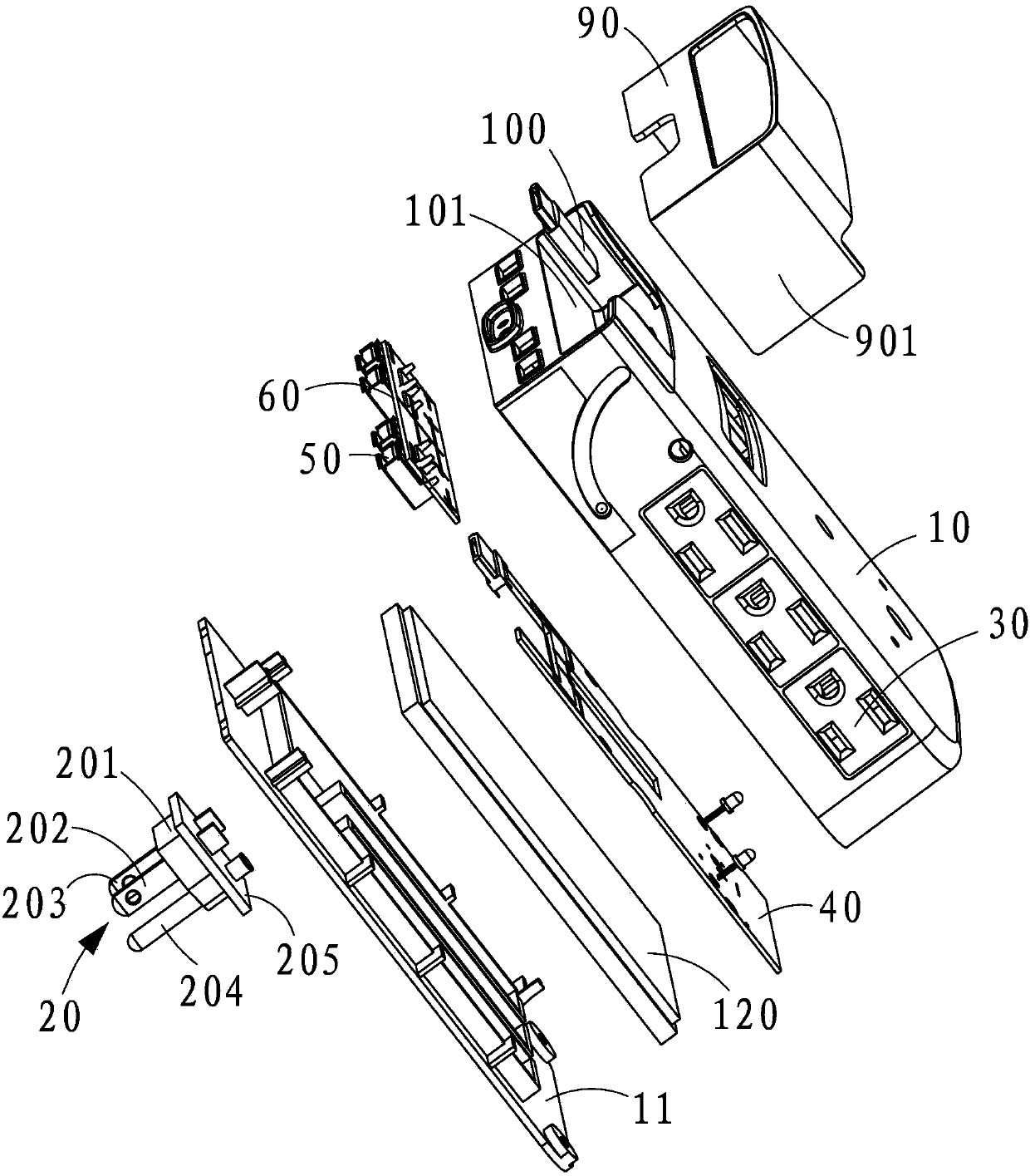 Universal international multi-functional environment-friendly extension power supply connecting device