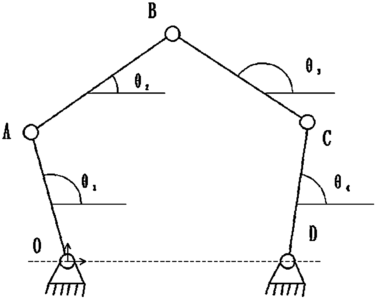 Dimensionality reduction method of kinematics and dynamics hybrid solutions for ten-bar underactuated mechanisms