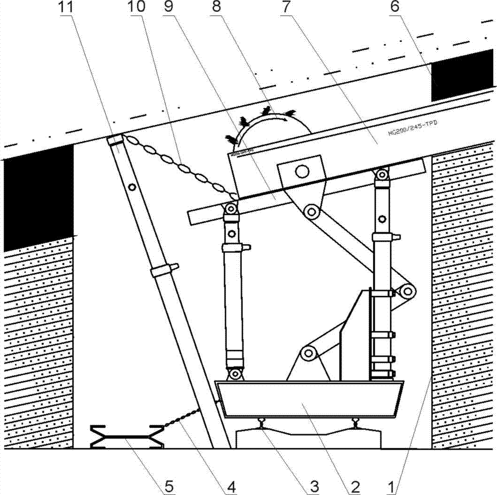 A complete set of equipment for non-gap cutting in the coal mining face of thin and extremely thin coal seams