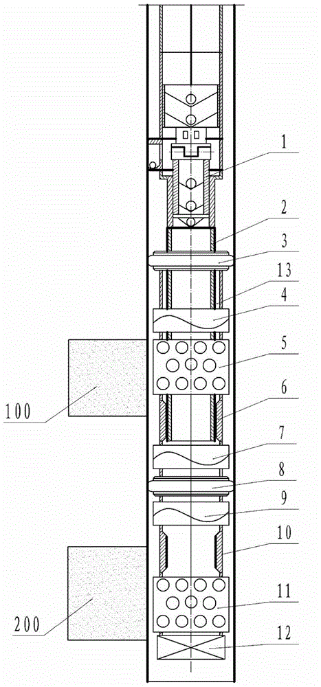 Separate-layer sand blocking simultaneous production pipe string