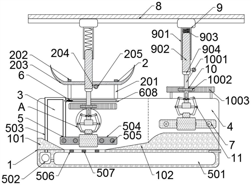 Comprehensive painting furniture processing device capable of reducing paint consumption