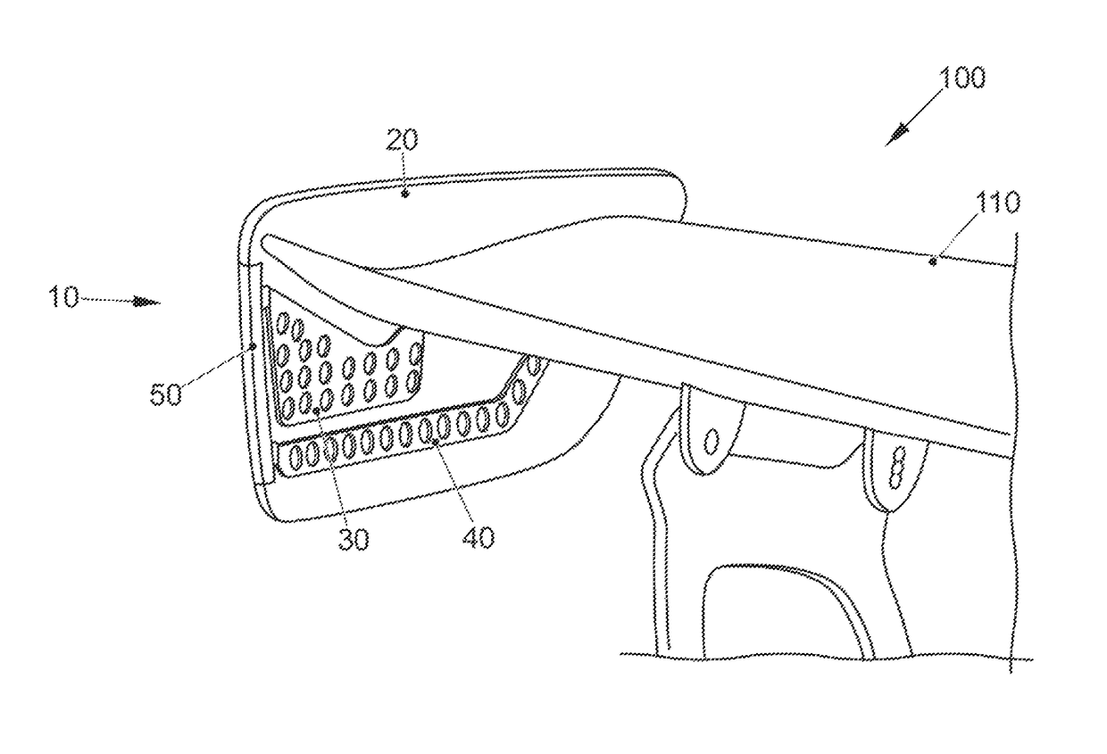 End plate for a rear spoiler of a vehicle