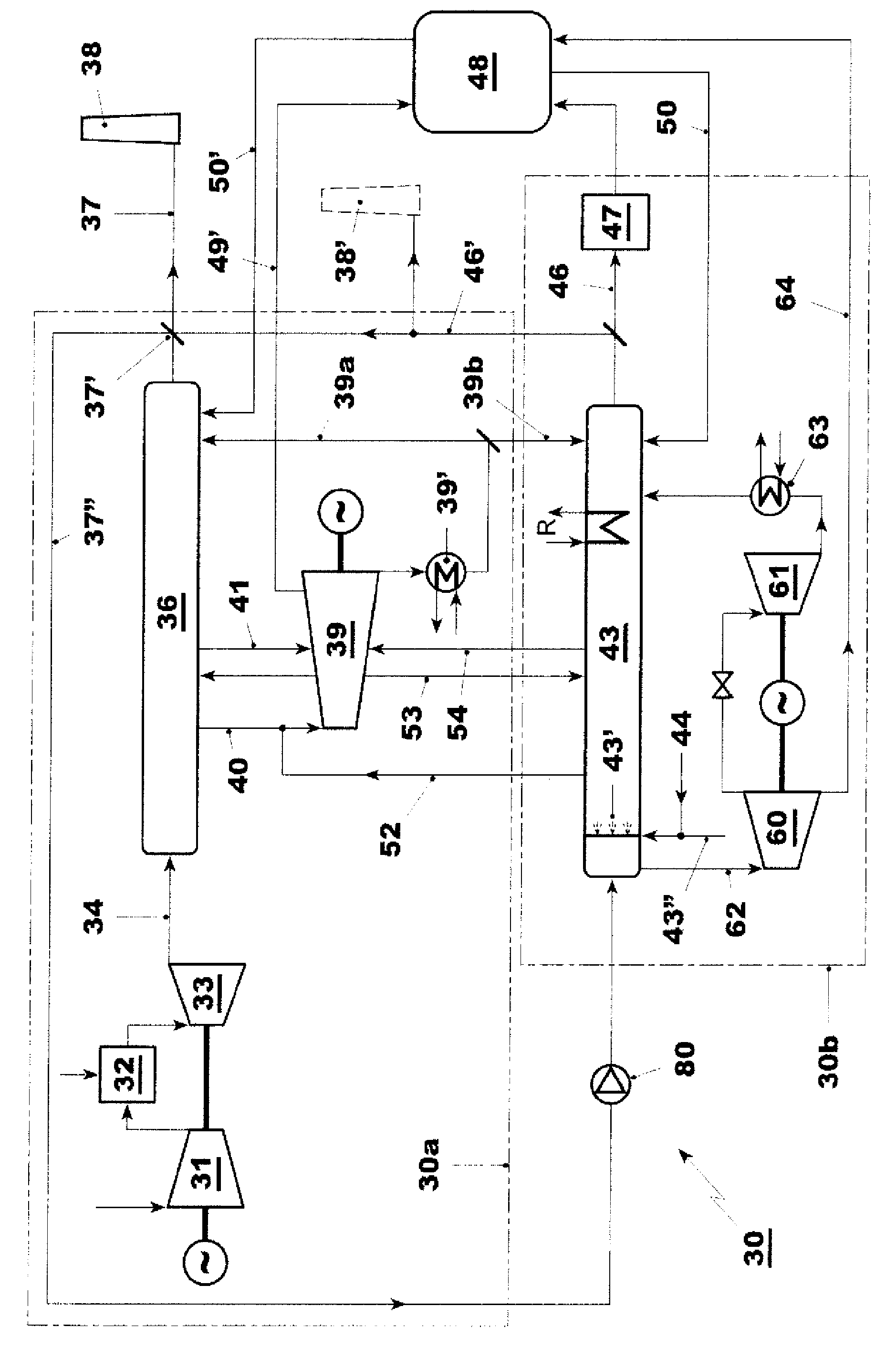 Combined cycle power plant with CO2 capture and method to operate it