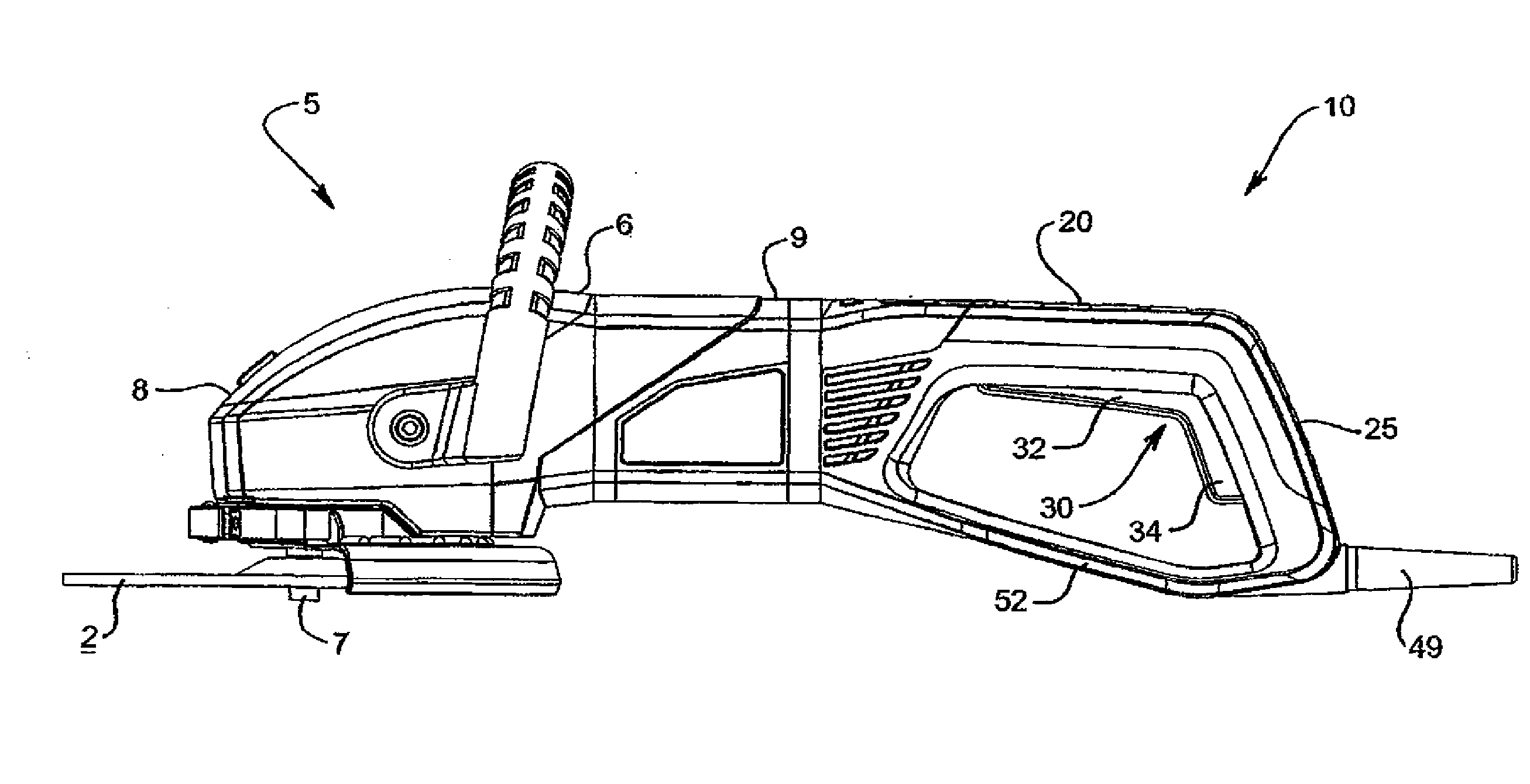 Handle assembly for a power tool