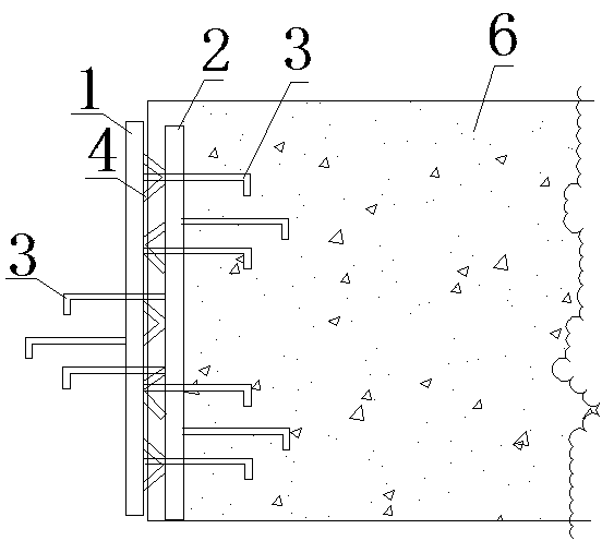 Formwork-detachment-free device for post-cast strip