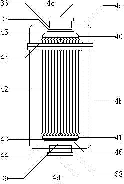 Front-middle water purifier with cyclone sand removing device and manufacturing method