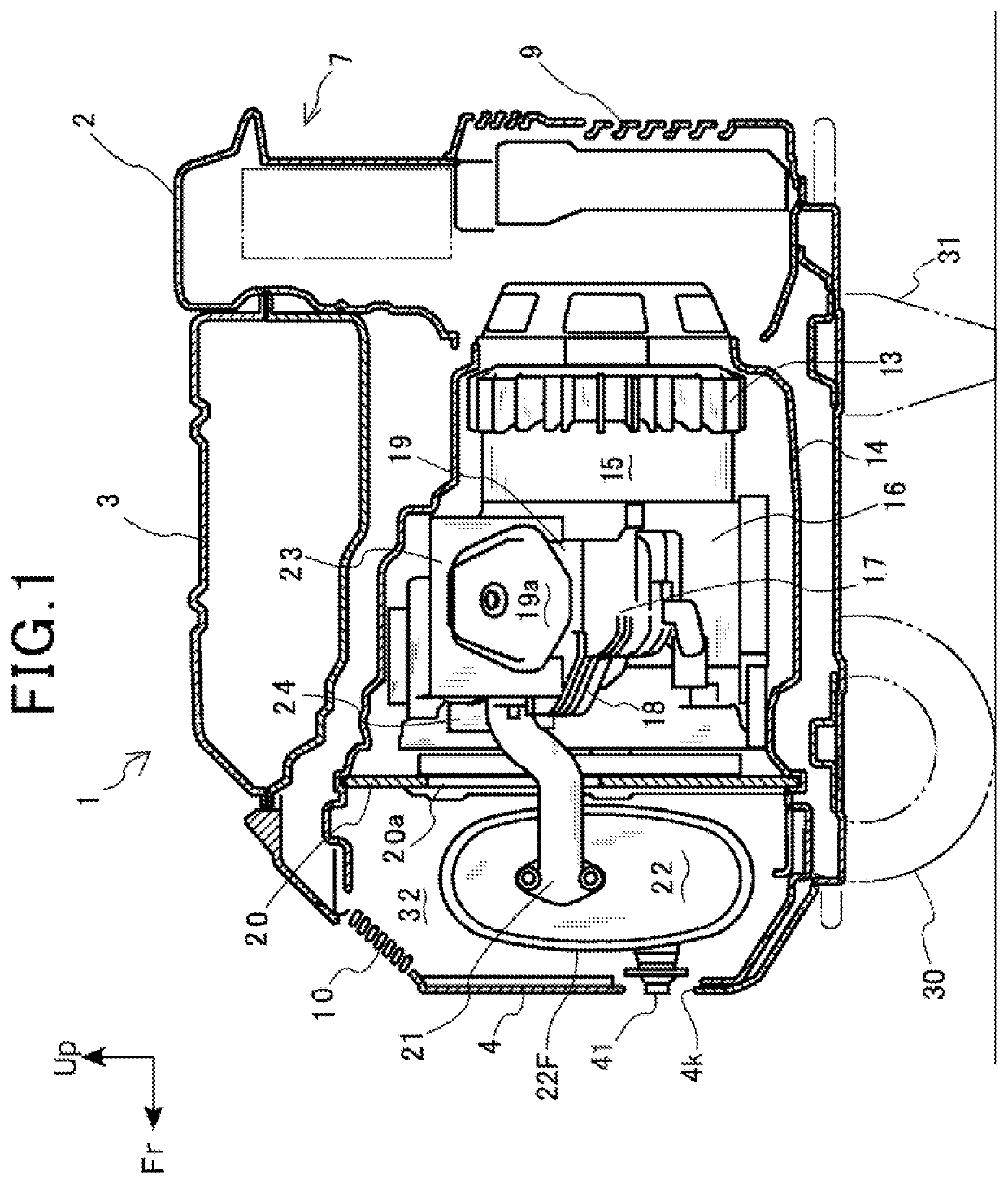 Exhaust device equipped with spark arrester