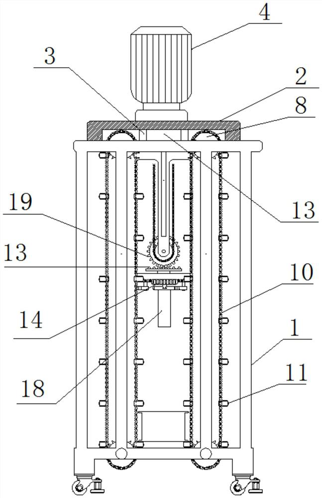 Fruit turnover box vehicle-ground transferring mechanism