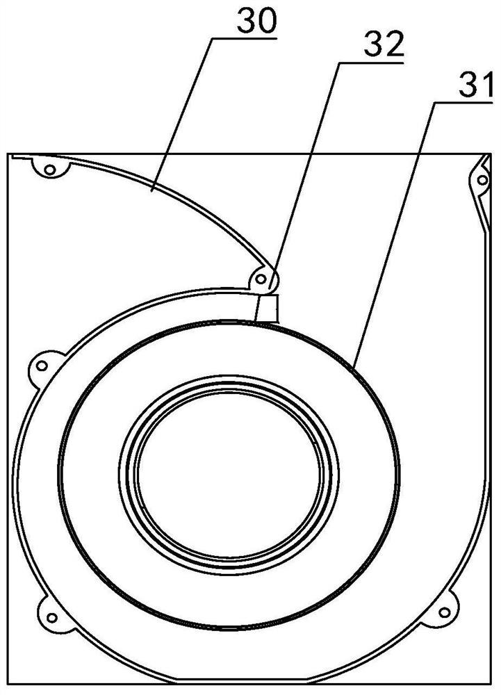 Volute-free air bellow and desktop range hood