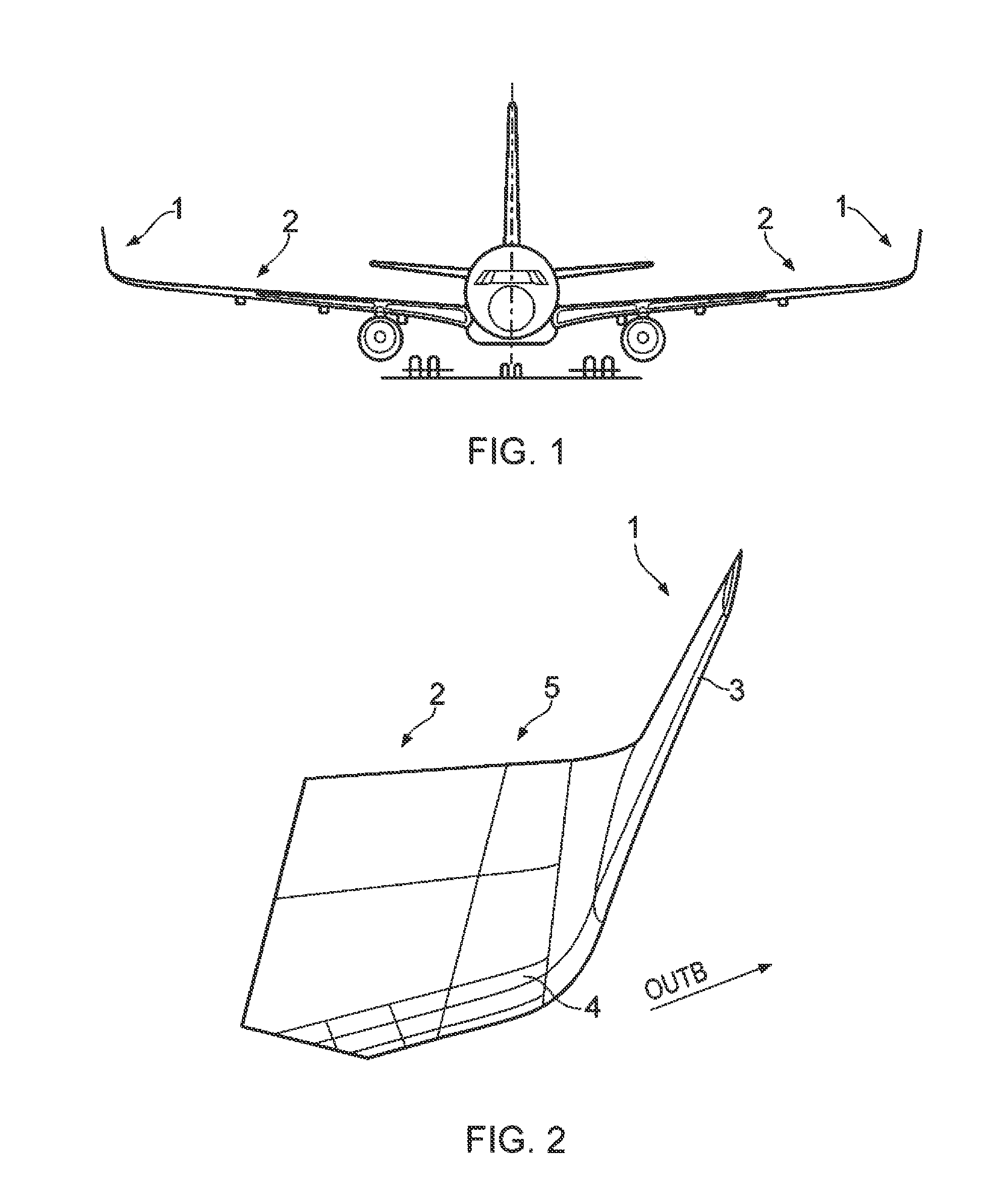 Aircraft wing with wing tip device