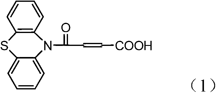 4-(N-phenthiazine-)-carbonyl-2-butenoic acid and preparation method thereof