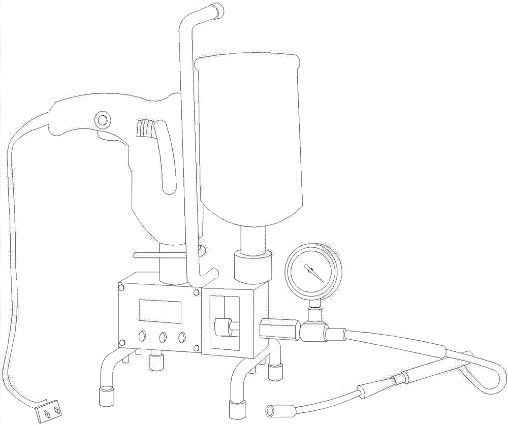 Adjustable plug-in type flexible grouting device