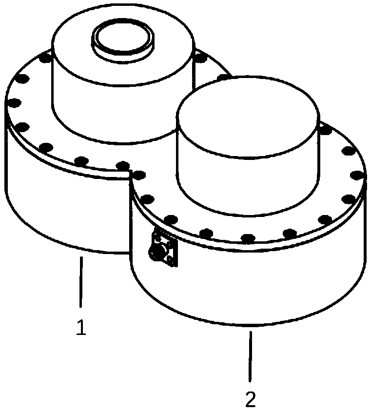 Double reentrant resonant cavity on-line measuring device for measuring grain moisture content