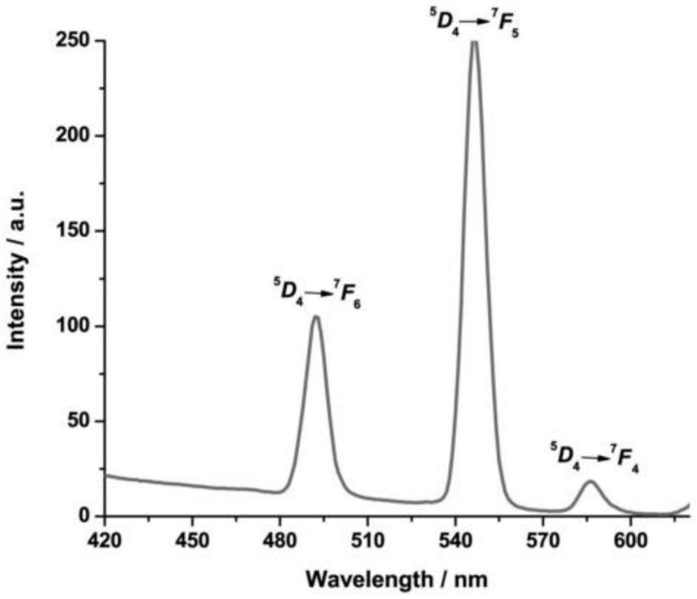 Terbium diphenylamine carbonyl benzoic acid rare earth complex as well as preparation method and application thereof